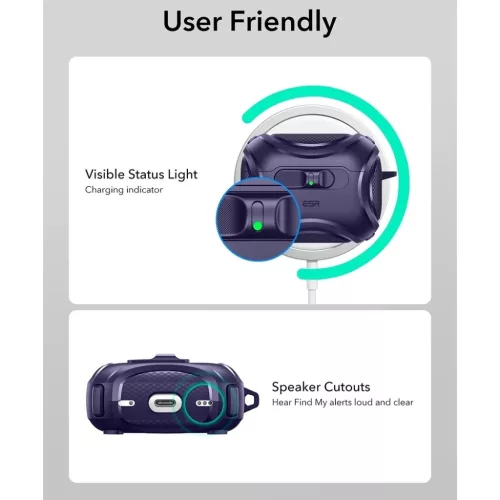 Apple AirPods Pro 3 Lila ESR Cyber FlickLock HaloLock tok-4894240289266 9 kép