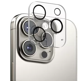   ANANK - Kamera védő - iPhone 16 Pro / iPhone 16 Pro Max - Átlátszó/Fekete üvegfólia