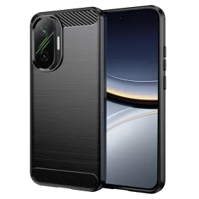 Xiaomi Poco F7 - Techsuit - Carbon Silicone - Fekete tok