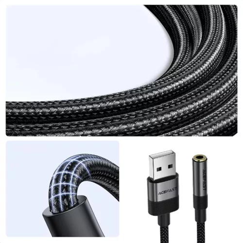 USB Férfi Kábel Jack 3.5mm Női Acefast Audio Adapter (J13), Plug & -6974316285298 6 kép