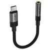 Type-C Férfi - Jack 3.5mm Női Acefast Audio Adapter (J12), Plug & Play, Magas hűségű hang, Nincs késés, 15cm - Fekete