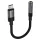 Type-C Férfi - Jack 3.5mm Női Acefast Audio Adapter (J12), Plug & Play, Magas hűségű hang, Nincs késés, 15cm - Fekete