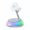 iPhone, Apple Watch, AirPods Fehér Yesido töltőállomás 3in1 (DS31) - Mágneses Tartó, RGB világítás, 15W