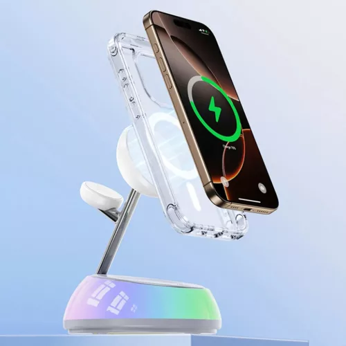 iPhone, Apple Watch, AirPods Fehér Yesido Wireless Charging Station 3-6942314411872 2 kép