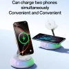 iPhone, Apple Watch, AirPods Fehér Yesido Wireless Charging Station 3-6942314411872 4 kép