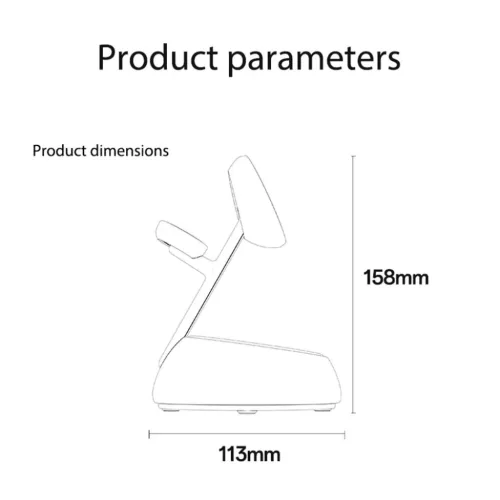 iPhone, Apple Watch, AirPods Fehér Yesido Wireless Charging Station 3-6942314411872 10 kép