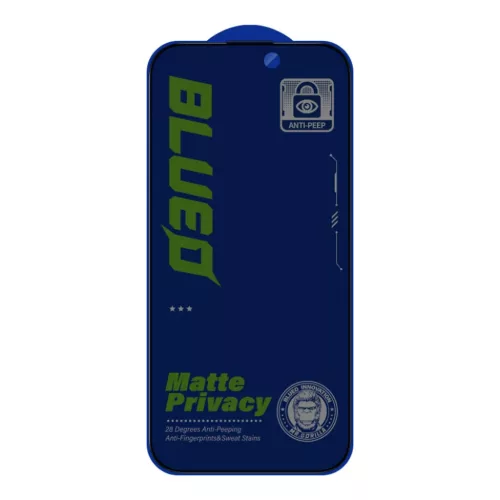 iPhone 15 Pro Matt Fekete Blueo - Anti-Peep Üveg üvegfólia-6934663736539 4 kép