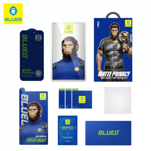 iPhone 15 Pro Matt Fekete Blueo - Anti-Peep Üveg üvegfólia-6934663736539 7 kép