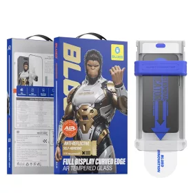    Blueo - 3D AR Teljes Ragasztású Üveg Applikátor Proval - iPhone 16 Pro - Fekete üvegfólia