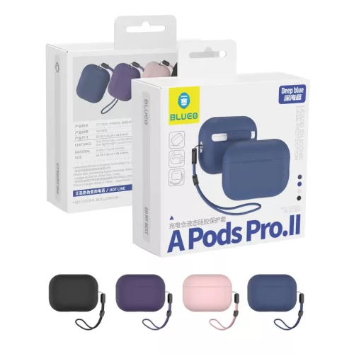 Blueo - Folyékony szilikon védőtok - AirPods Pro 2-höz - Tengerés-6934663725915 10 kép