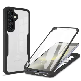   Samsung Galaxy S25 - Techsuit - ColorVerse 360 Széria + Képernyővédő - Fekete tok