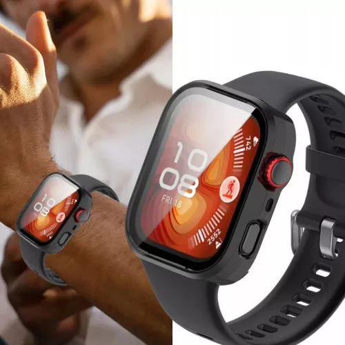 Huawei Watch Fit 4 Fekete Techsuit Defense360 Pro + Képernyővédő t-5949419326163 4 kép
