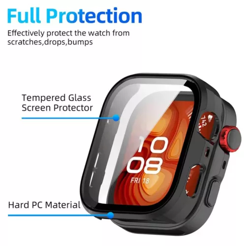 Huawei Watch Fit 4 Fekete Techsuit Defense360 Pro + Képernyővédő t-5949419326163 6 kép