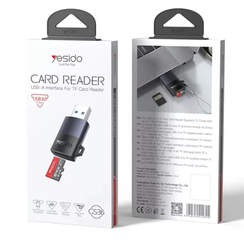 Yesido - Kártyaolvasó (GS36) - USB, Gyors, Alumínium ötvözet, 1TB-6942314411315 7 kép