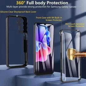 Samsung Galaxy S25 FE Fekete Techsuit - ColorVerse 360 Series + Képer-5949419325623 2 kép