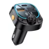 Yesido Autós Töltő (Y70) FM Transzmitterrel, Kettős USB-C + USB-A Port, Bluetooth 5.3, 15W - Fekete
