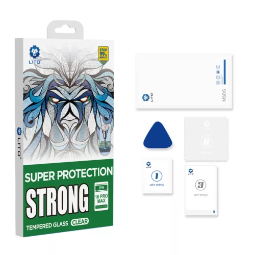iPhone 16 Pro / iPhone 17 Fekete Lito - D+ Max Strong üvegfólia-5949419325265 7 kép