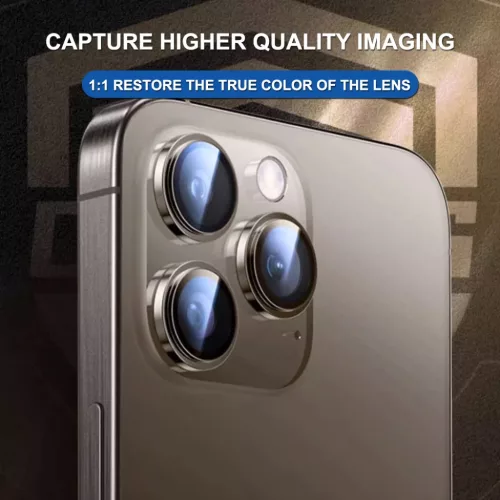 iPhone 17 Pro / iPhone 17 Pro Max Ezüst Lito Titanium AR Kameraüveg -5949419326378 5 kép