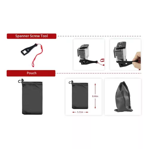  GoPro Action Camera Fekete Techsuit - Accessory Kit CamQuest 15in1 (S-5949419326200 7 kép