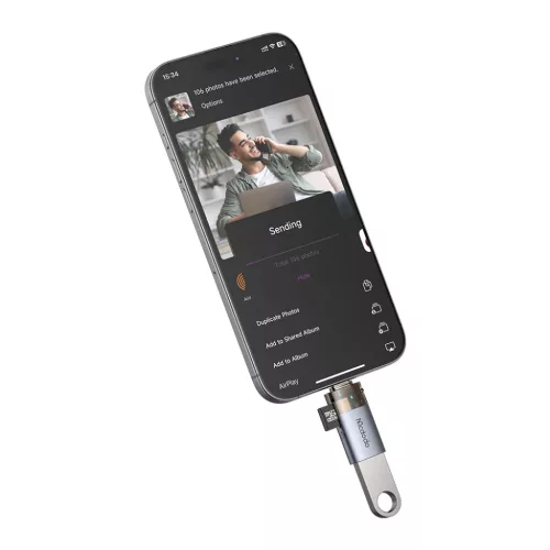 OTG Adapter 2in1 Mcdodo (OT-7600) - USB to USB-C, Beépített Kártyao-6921002676007 6 kép