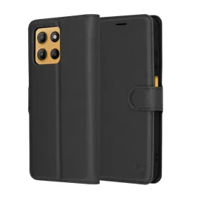    Motorola Moto G15 / G15 Power Fekete Techsuit Leather Folio tok