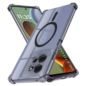   Motorola Moto G15 / G15 Power Smoke Black Techsuit Shockproof Clear Silicone MagSafe tok