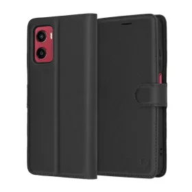 Motorola Moto G05 / E15 Techsuit Leather Folio - Fekete tok