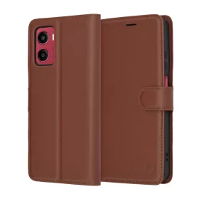 Motorola Moto G05 / E15 Barna Techsuit Bőrtok tok