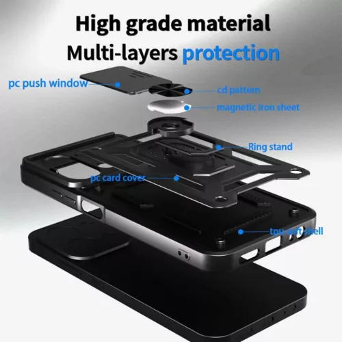 Xiaomi Redmi 15C 4G/Poco C85 4G Techsuit CamShield Series - Fekete tok-5949419327146 2 kép