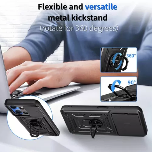 Xiaomi Redmi 15C 4G/Poco C85 4G Techsuit CamShield Series - Fekete tok-5949419327146 5 kép