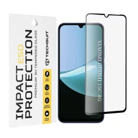   Xiaomi Redmi 15C 4G / Poco C85 4G Techsuit - ESD Glass - Fekete üvegfólia