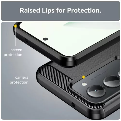 Xiaomi Redmi 15 4G Fekete Techsuit - Carbon Silicone tok-5949419327092 2 kép