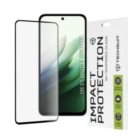  Xiaomi Redmi 15 4G Fekete Techsuit - 111D Teljes Borítású / Teljes Ragasztású Üveg üvegfólia