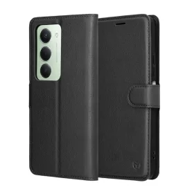   Xiaomi Redmi 15 4G / Redmi 15 5G Fekete Techsuit Leather Folio tok