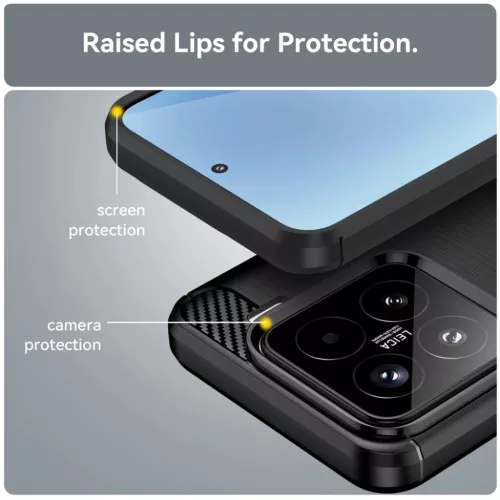 Xiaomi 15T Fekete Techsuit - Carbon Silicone tok-5949419332348 6 kép
