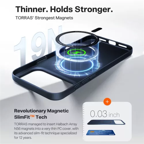 iPhone 17 Pro Torras SlimFit MagSafe Series tok - Átlátszó-6938075646592 4 kép