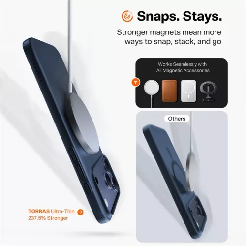 iPhone 17 Pro Torras SlimFit MagSafe Series tok - Átlátszó-6938075646592 7 kép