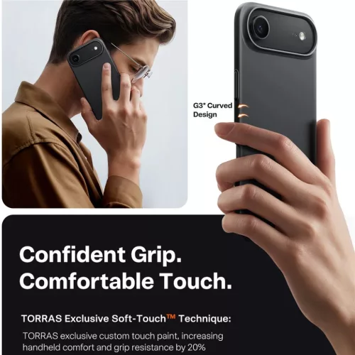 iPhone 17 Air Fekete Torras - SlimFit MagSafe széria tok-6938075646547 2 kép
