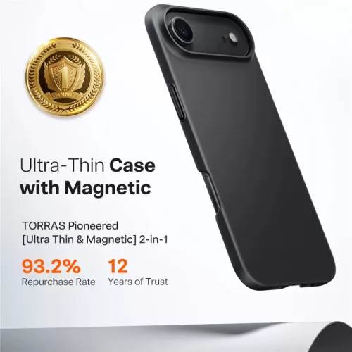 iPhone 17 Air Fekete Torras - SlimFit MagSafe széria tok-6938075646547 4 kép