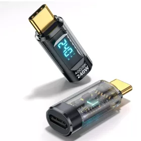 Adapter USB-C Techsuit - DataBoost (A23), LED Digital Display, 40Gbps,-5949419332591 1 kép