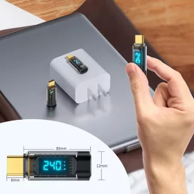 Adapter USB-C Techsuit - DataBoost (A23), LED Digital Display, 40Gbps,-5949419332591 2 kép