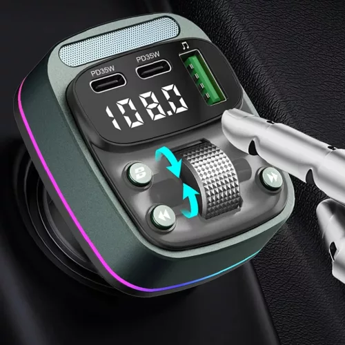 FM Transmitter Techsuit EchoDrive (MFM3) - Dual PD35W, Bluetooth V5.4,-5949419332553 6 kép