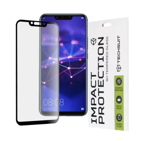    Huawei Mate 20 Lite / Nova 3 / Nova 3i / P Smart Plus üvegfólia – Techsuit 111D, teljes lefedésű, teljes felületén tapadó, fekete