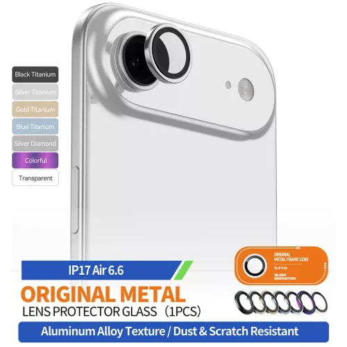 iPhone 17 Air Áttetsző Blueo - Original Metal Frame Lens Glass üveg-6934663762767 3 kép