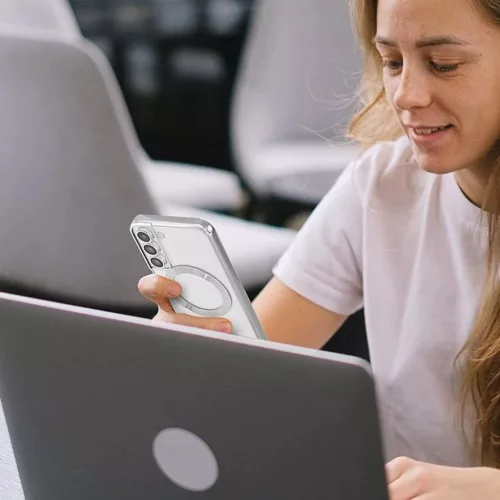 Samsung Galaxy A17 5G Techsuit - Luxury Crystal MagSafe - Deep Blue to-5949419332942 5 kép