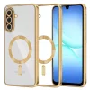 Samsung Galaxy A17 5G Gold Techsuit - Luxury Crystal MagSafe tok