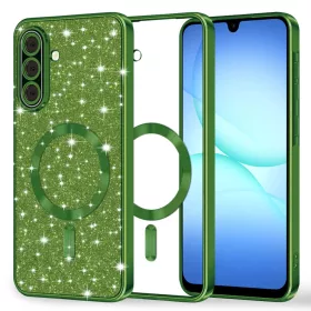   Samsung Galaxy A17 5G Deep Green Techsuit - Luxury Glitter MagSafe tok