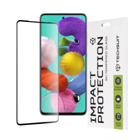    Techsuit - 111D Teljes Fedésű / Teljes Ragacsos Üveg - Samsung Galaxy A51 4G / A51 5G - Fekete