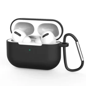   AirPods Pro 3 Fekete Techsuit Szilikon Tok, Sima Ultravékony Anyagból tok