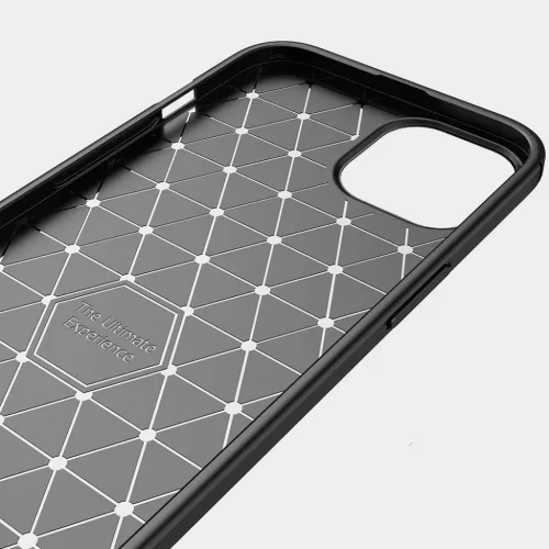 iPhone 13 - Techsuit - Szénszálas Szilikon - Fekete tok-5949419041653 2 kép